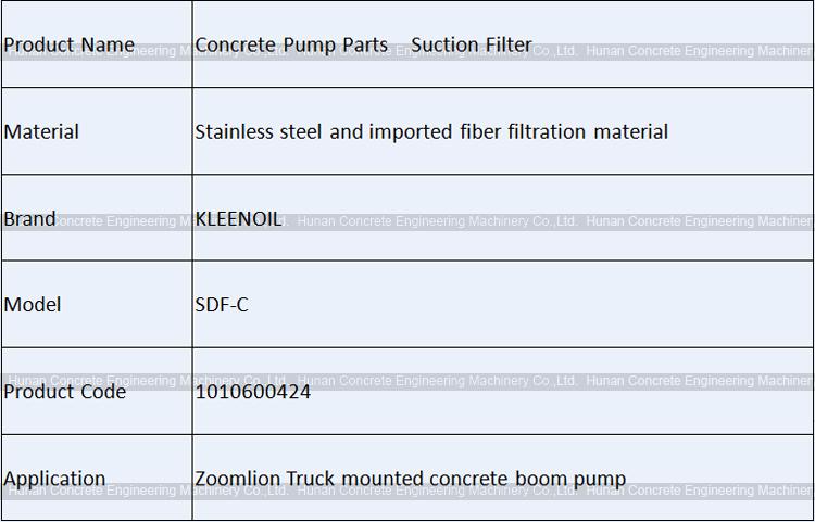 Suction Filter Element KLEENOIL SDF-C