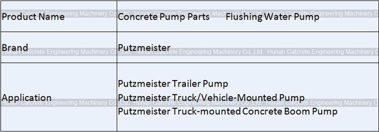 Putzmeister Flushing Water Pump