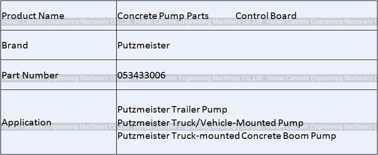 Putzmeister Control Board 053433006