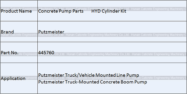 Putzmeister Arm 4 Seal Kits 445760