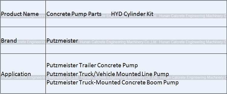 Putzmeister HYD Main Cylinder Seal Kits