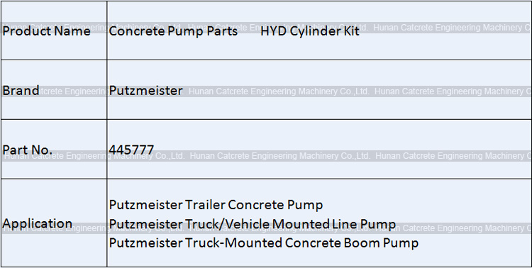 Putzmeister Seal Kits for HYD Cylinder 445777