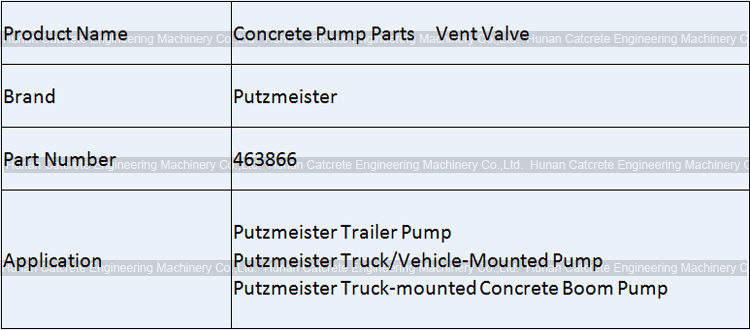 Putzmeister Vent Valve 463866