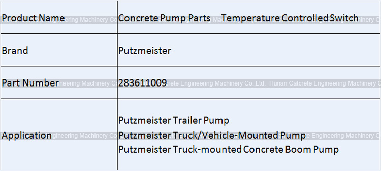 Putzmeister 90℃Temperature Controlled Switch 283611009