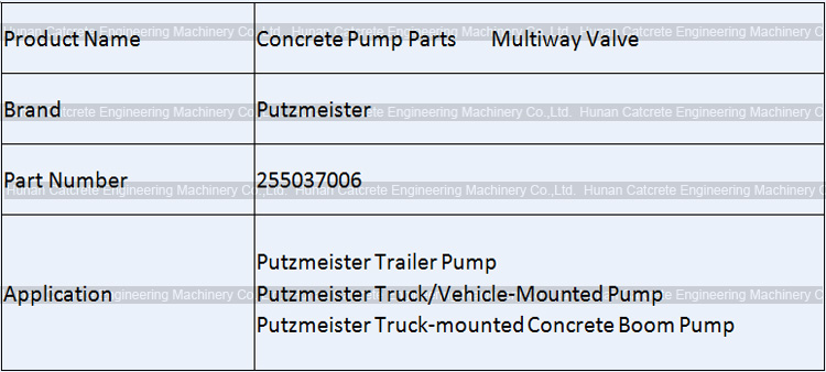 Putzmeister Multiway Valve 255037006