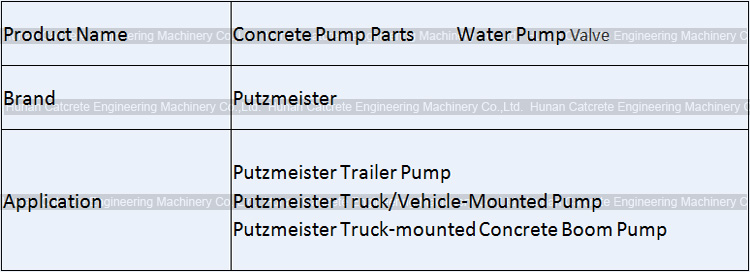 Putzmeister Water Pump Valve