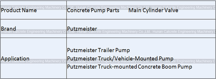 Putzmeister Concrete Pump Main Cylinder Valve