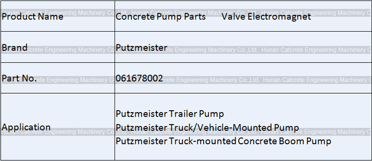 Putzmeister Valve Electromagnet 061678002