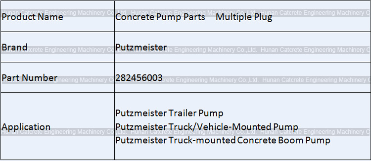 Putzmeister Multiple Plug 282456003