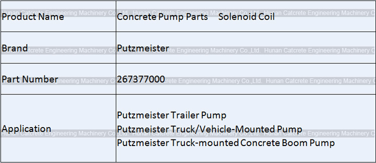 Putzmeister Solenoid Coil 24V DC