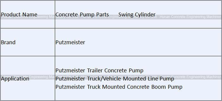 Putzmeister Plunger Cylinder Swinging Cylinder