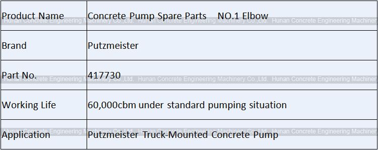 Putzmeister Flap Elbow NO.1 Elbow 417730