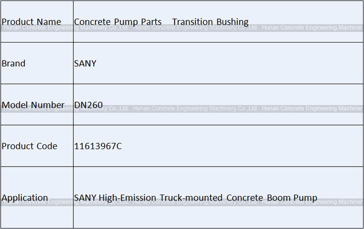 SANY Wear Sleeve Transition Bushing DN260