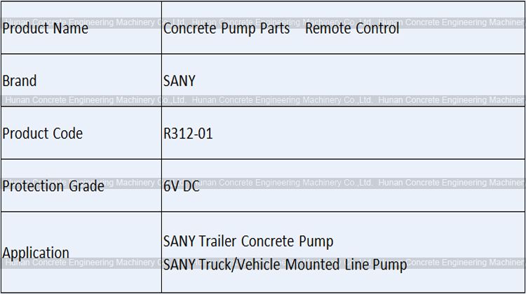 SANY Remote Controller R312-01