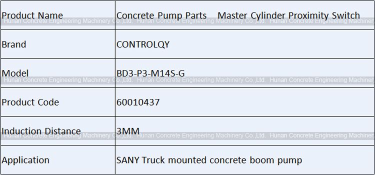 SANY Proximity Switch CONTROLQY BD3-P3-M14S-G