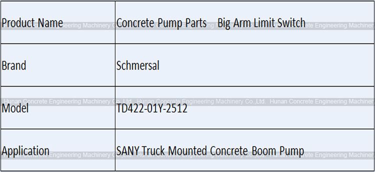 SANY Limit Switch Schmersal TD422-01Y-2512