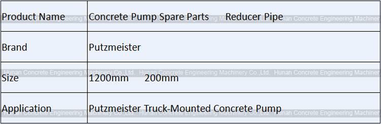 Putzmeister Reducer Pipe DN150-125x200mm