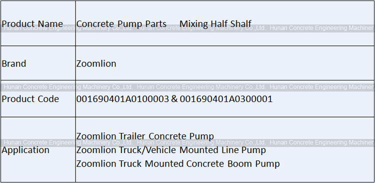 Zoomlion Mixer Shaft