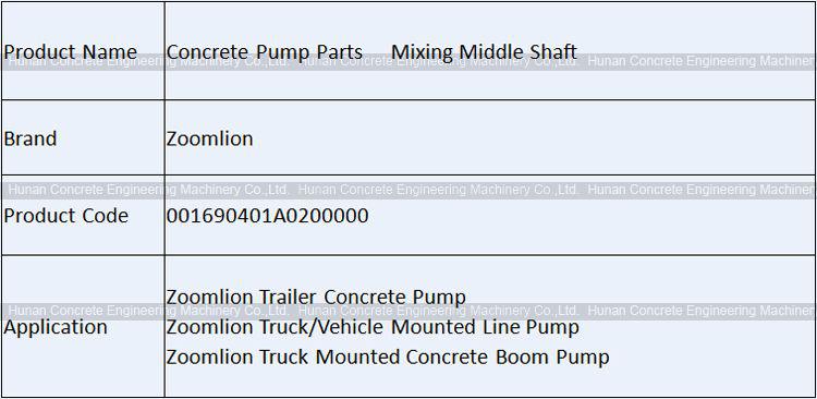 Zoomlion Mixing Middle Shaft
