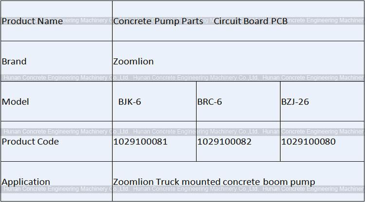 Zoomlion PCB Circuit Board BJK-6