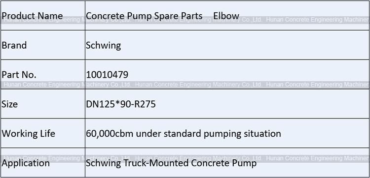 Schwing Elbow DN125 x R275-90 Degree 10010479