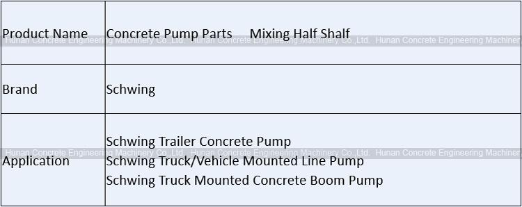 Schwing Mixing Half Shaft