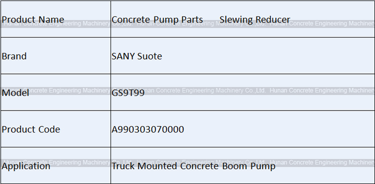 SANY Suote GS9T99 Slewing Gearbox Reducer