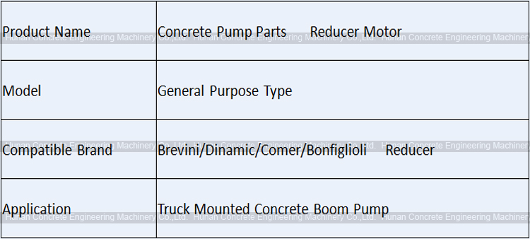 Concrete Pump General Reducer Motor 