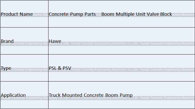 Concrete Pump Parts Hawe PSL PSV Multiway Valve