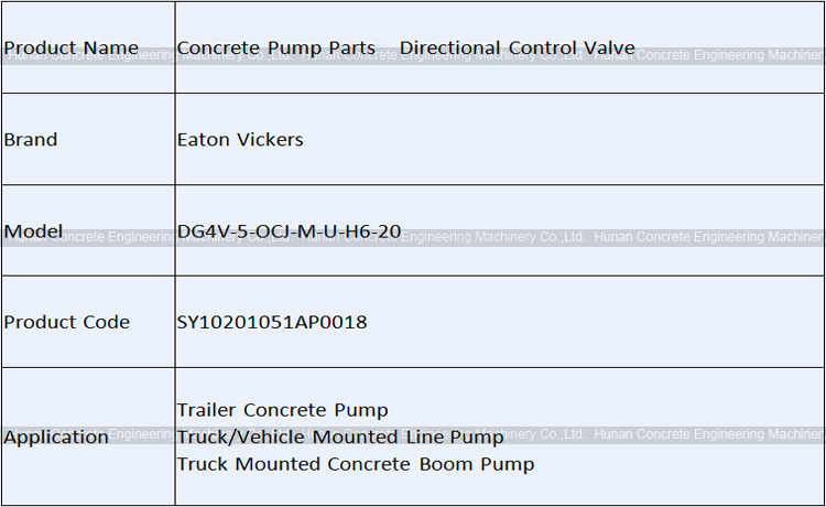 Eaton Vickers DG4V-5-OCJ-M-U-H6-20 Solenoid Directional Control Valve