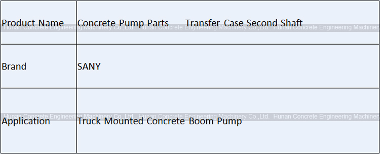 Concrete Pump Parts SANY PTO Transfer Case Hollow Shaft