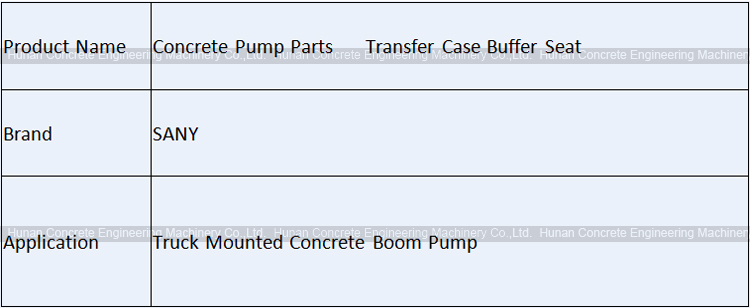 Concrete Pump Parts SANY PTO Transfer Case Buffer Seat