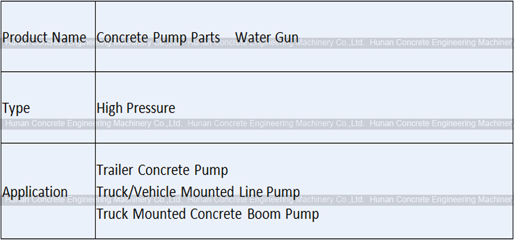 Concrete Pump Water Gun High Pressure Hydraulic Giant