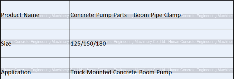 Concrete Pump Parts U Type Boom Pipe Clamp