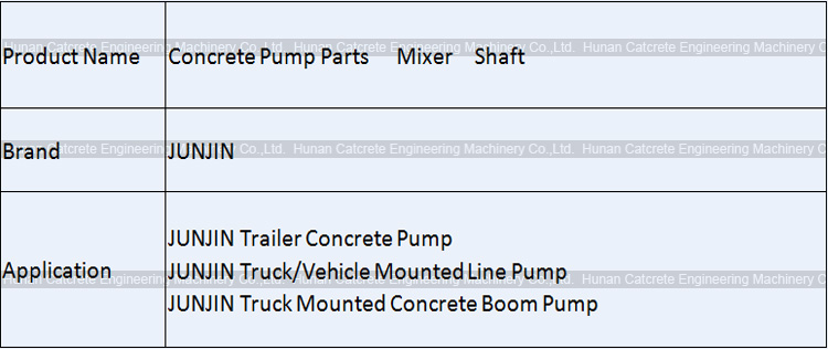 JUNJIN Concrete Pump ø60 Mixer Shaft