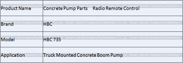 HBC 735 Radio Remote Control for Putzmeister