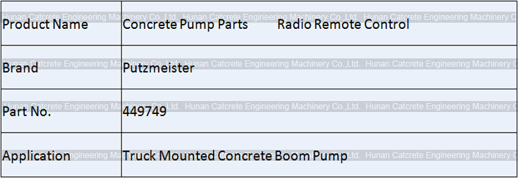 Putzmeister Radio Remote Control 449749