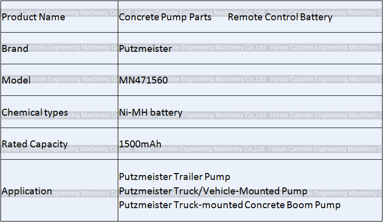 Putzmeister Remote Control Battery BA214061