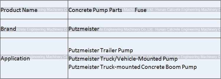 Putzmeister Concrete Pump Fuse