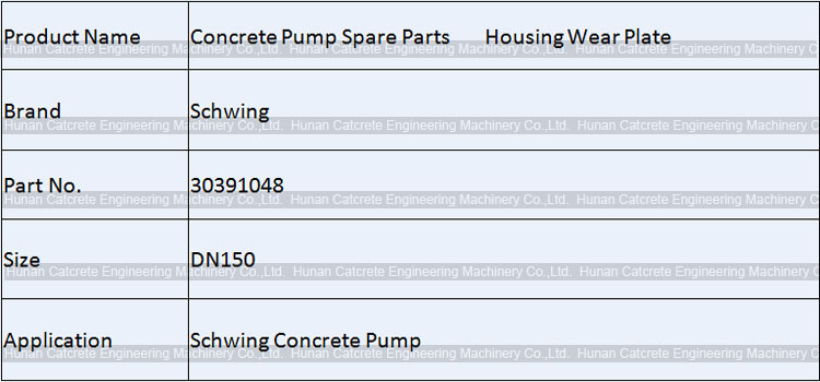 Schwing DN150 6" Housing Wear Plate 30391048