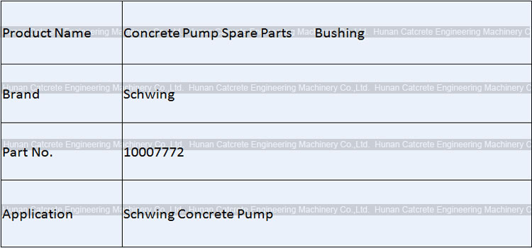 Schwing Concrete Pump Bushing 10007772