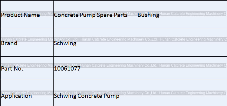 Schwing Concrete Pump Bushing 10061077