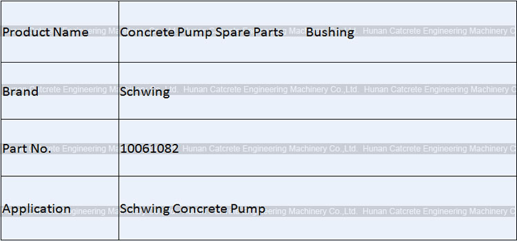 Schwing Concrete Pump Bushing 10061082