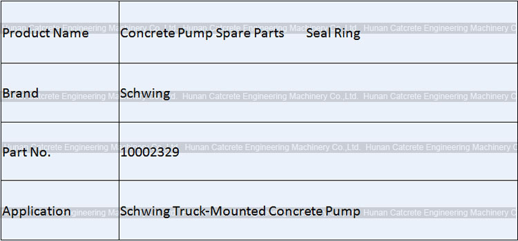 Schwing Concrete Pump Seal Ring 10002329