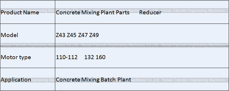 SANY Zoomlion XCMG CRCC Concrete Mixing Plant Spare Parts Reducer Z43 Z45 Z47 Z49