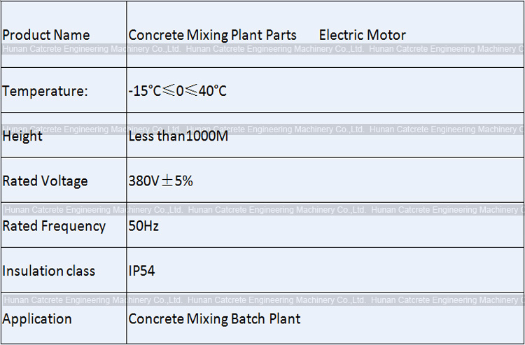 SANY Zoomlion XCMG CRCC Concrete Mixing Plant Spare Parts Electric Motor