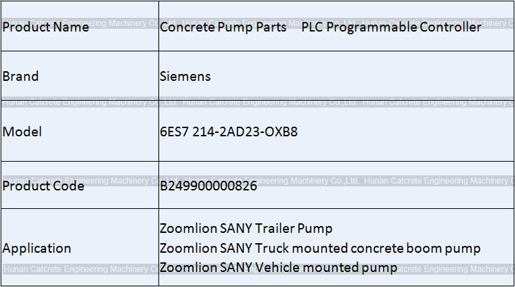 SANY Zoomlion Concrete Pump Parts PLC B249900000826 Siemens Programmable Controller