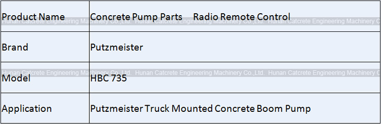 Genuine Germany Putzmeister Concrete Pump Radio Remote Control HBC 735