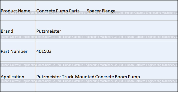 Putzmeister Concrete Pump Spare Parts Spacer Flange 401503