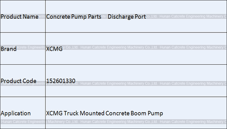 XCMG HB39K Concrete Pump Parts Discharge Port 152601330